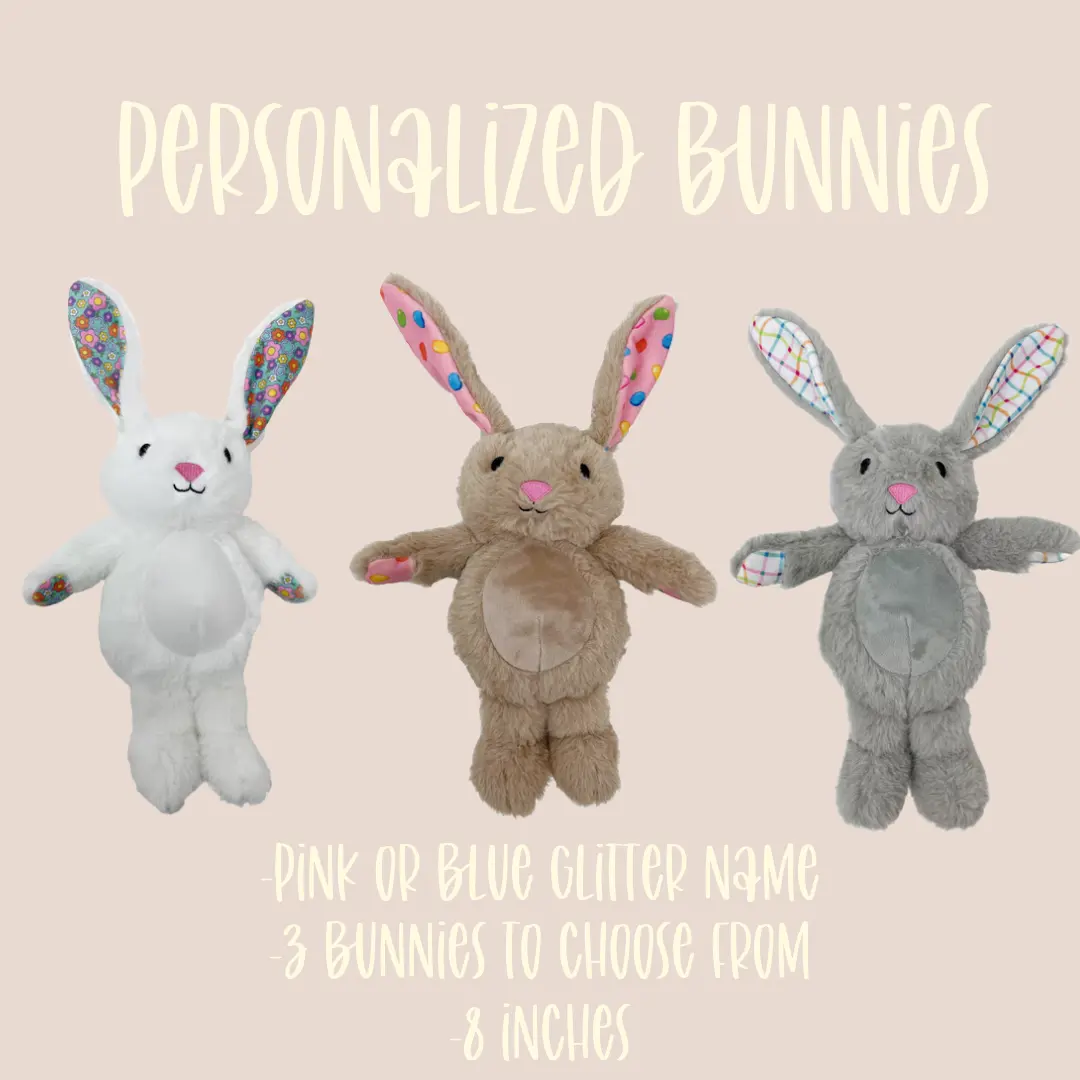 Personalized Easter Bunny, Easter Basket Stuffer, Easter Gift Ornaments Decoration