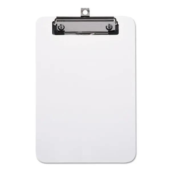 Universal Office Products UNV40312 Plastic Clipboard with Low-Profile Clip, Clear - 6 x 9 in.