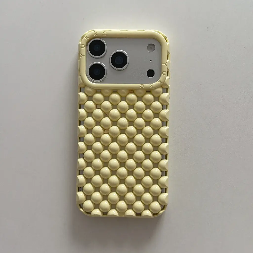 Shockproof iPhone 13-17 Pro Max Protection Case, 3D Bead Detail Hollow Pearls Creative Stereoscopic Mobile Phone Accessories Cover, Iphone Series