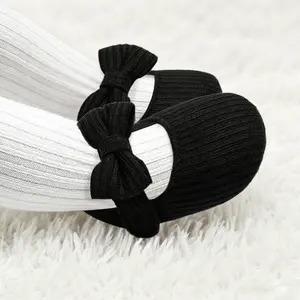 Infant Shoes Baby Shoes Baby Girls Mary Jane Flats Bowknot Baby Wedding Dress Shoes Soft Sole lightweight Newborn Sneakers First Walker Non-Slip Crib Shoes for 0-6-12-18 months