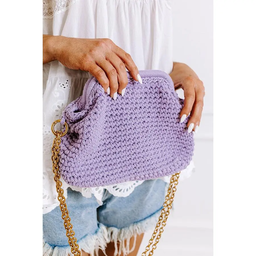 Hula Happiness Woven Purse in Lavender