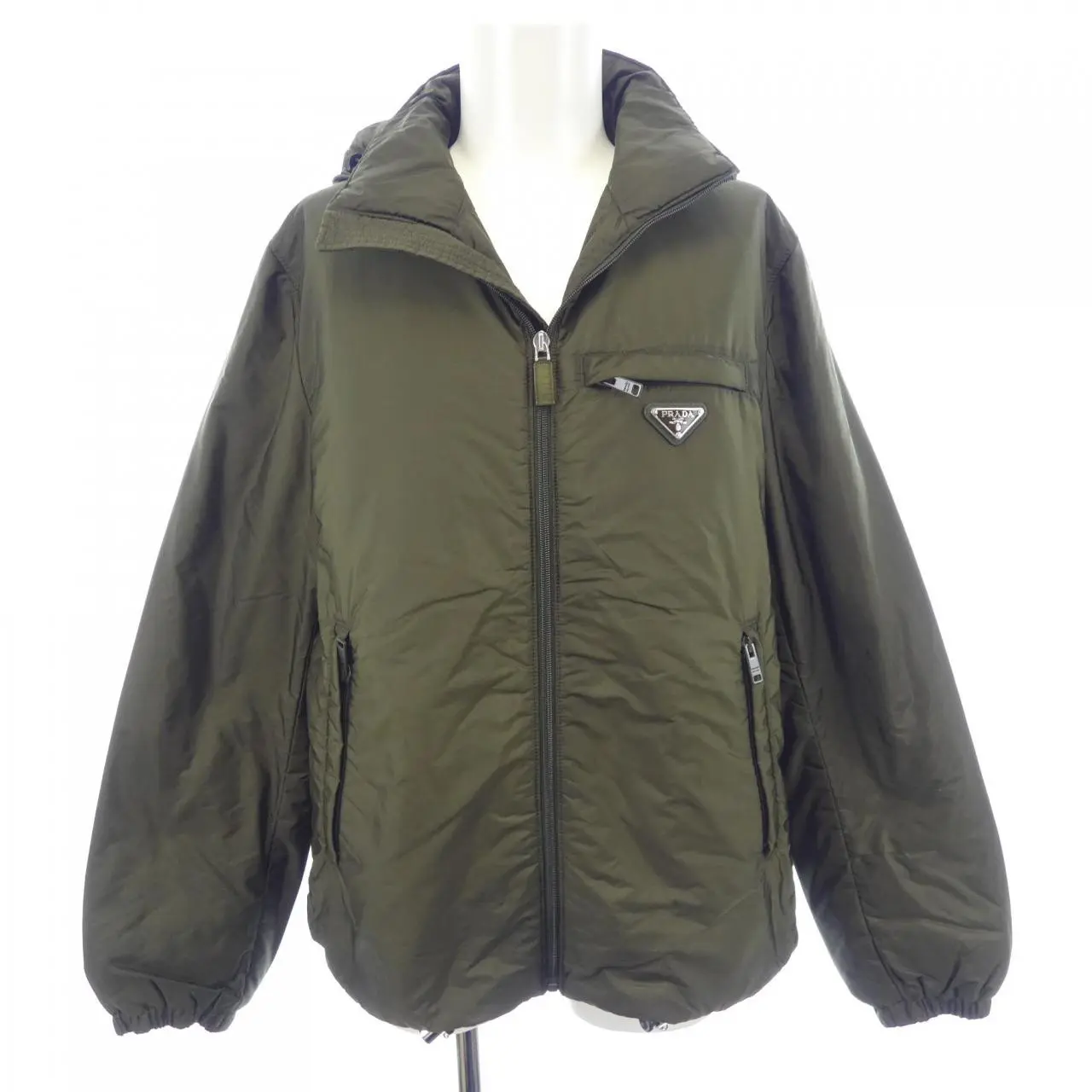 Pre-owned PRADA Polyester Small Leather Goods Triangle Logo Down Jacket