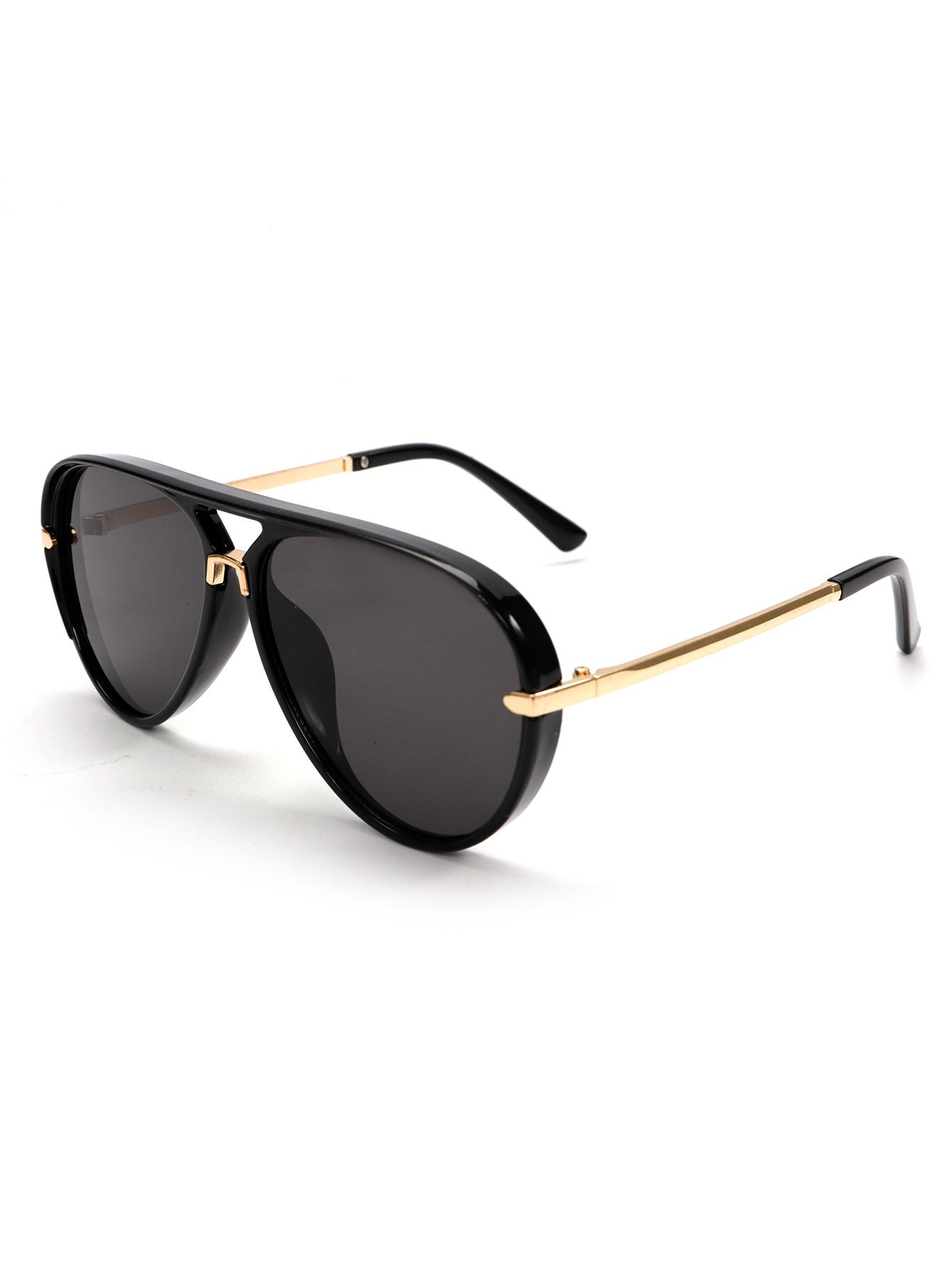 Aviation Sunglasses Women Brand Designer Pilot Sun Glasses Uv400 Simple Fashion Suitable Shades Gold Trim Black Frame Unisex