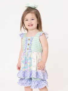 Pastel Buds & Blooms Ruffle Outfit