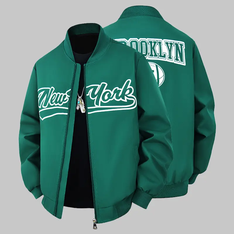 Menswear Men's Long Sleeve Casual Letter Printed Sports Jacket - Multifunctional Fashion College Baseball Tops with Comfortable, Wear-Resistant Fabric; Ideal for Daily Use, Outdoor Activities, Great Gift for Boyfriends