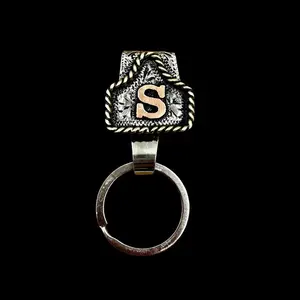 2026. Cow Tag Belt Key Holder with Copper Initial.Custom Made.Texas-Based.Fashion  Accessories