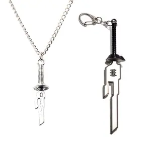 2pc Toji Sword Keychain + Toji Sword Necklace Zinc Alloy Pendant Cosplay Accessories Bag Charms