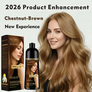 SHEANO Multi-Color 3in1 Hair Dye Shampoo - Long-Lasting Color, Natural Plant Ingredients, Hair Repair, Suitable for Sensitive Skin, Instant Grey Hair Coverage champu para canas Honey Blonde Salon