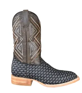 Reyme Basketweeve Handmade Boots-Square Toe