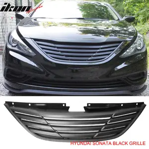 Front Upper Hood Grille for Hyundai Sonata 2011-2014 Horizontal Style ABS