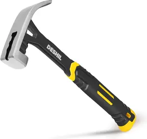 22 oz Claw Hammer with Fiberglass Handle, Drop Forged One Piece Claw Hammer, All Purpose Hammer, Smooth Face, Shock-Absorbing Grip