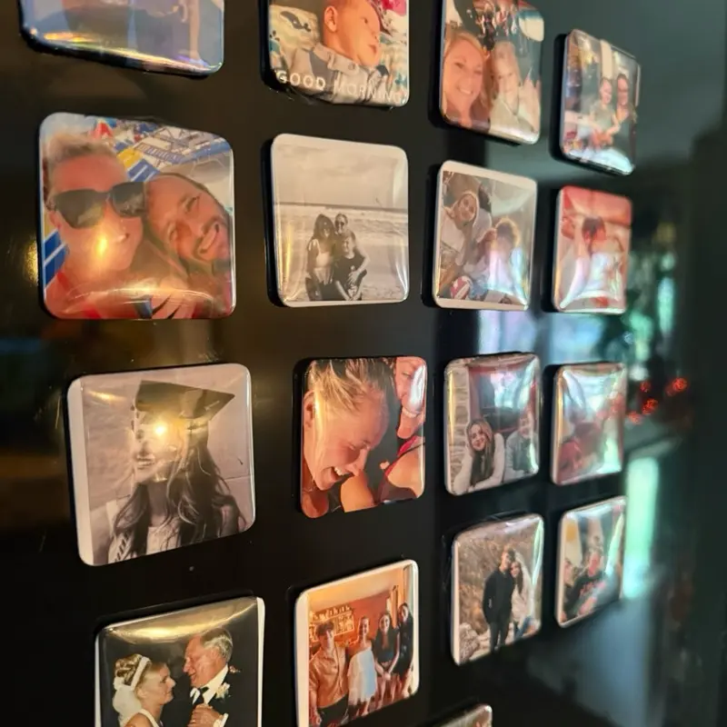 Custom Magnets Set of 3, 6, or 9 - 2x2" Personalized Photo Magnets for Fridge - High-Quality Full-Color Print - Perfect for Gifts & Promotions
