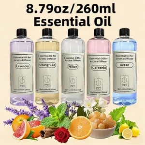 260ml/8.79oz Hilton, Ocean, Gardenia, Lavender & Shangri-La Fragrance Oils - Large Capacity - Multi-Purpose Home Fragrance Oils - Perfect for Holidays and Home Decor, Available in 5 Scents
