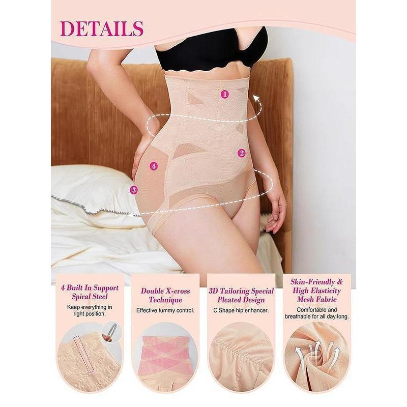 Women's Tummy Control Waist Trainer Panties Compression Underwear High Waisted Shapewear Body Shaper Stomach Girdle Panty Seamless Postpartum