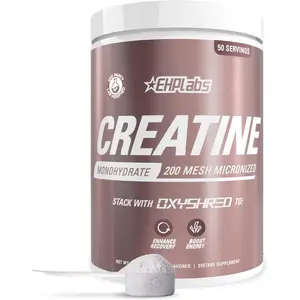 EHP Labs CREA-8 Creatine Monohydrate Powder – Unflavored Creatine for Muscle Growth, Strength & Performance Support, 50 Servings (250g)