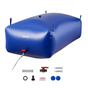 VEVOR Water Storage Bladder 264.2 Gallon Large Capacity Water Bag, Portable & Collapsible Soft Waters Container, Leakproof & Tear-Resistant PVC Emergency Waters Storage Tank for RV Truck & Outdoor Use