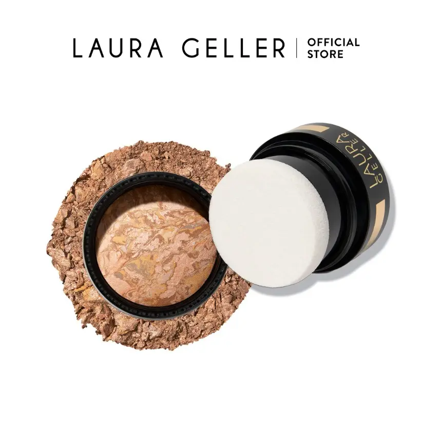 Laura Geller Baked to Go Balance-n-Glow Illuminating Powder Foundation, Satin Finish, Light-Medium Coverage Made in Italy - Summer Powder Foundation Laura Geller Baked to Go Balance-n-Glow Illuminating Powder Foundation, Satin Finish, Light-Medium Coverage Made in Italy - Summer Powder Foundation