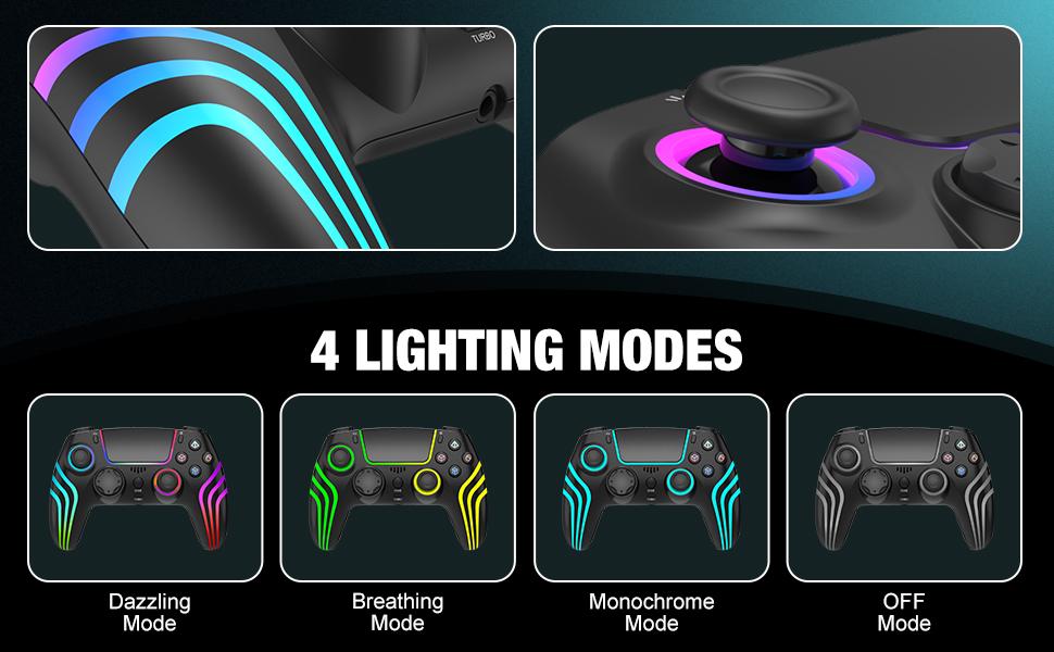 JORREP Anti-Drift Hall Effect PS5/Pro controller ,7 RGB Colors Dual Vibration Turbo 6-Axis Gyro Programmable Buttons 3.5mm Headset Jack 1500mAh Battery Wired Adjustable Gamepad Compatible with PC MAC iOS Android 10 Steam Deck JORREP Anti-Drift Hall Effect PS5/Pro controller ,7 RGB Colors Dual Vibration Turbo 6-Axis Gyro Programmable Buttons 3.5mm Headset Jack 1500mAh Battery Wired Adjustable Gamepad Compatible with PC MAC iOS Android 10 Steam Deck