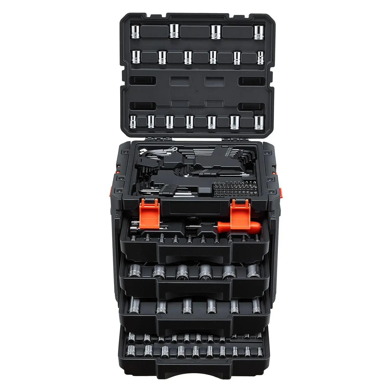 【Summerfinds】VEVOR Mechanics Tool Set,230-Piece Mechanic Tool Kit1/4 in3/8 inand 1/2 in DriveSAE and Metric Socket SetWrenchesScrewdriver BitsAccessoriesand Storage Casefor Automotive RepairCar ToolsTool Kit Set, Father's Day Gifts, All-In-One Tool Kit