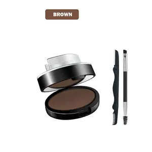 Lazy Stamp Brow Powder, One-Step Eyebrow Stamp Kit (Including Eyebrow Trimmer & Brow Brush), Waterproof & Long-Lasting Smudge-Proof Brow Makeup for Natural & Sophisticated Brow Definition, Beginner-Friendly & Suitable for All Skin Tones