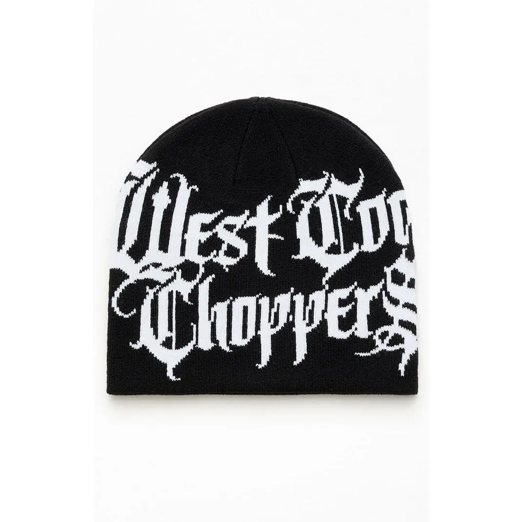 West Coast Choppers Men's Black Gothic Skullcap Beanie