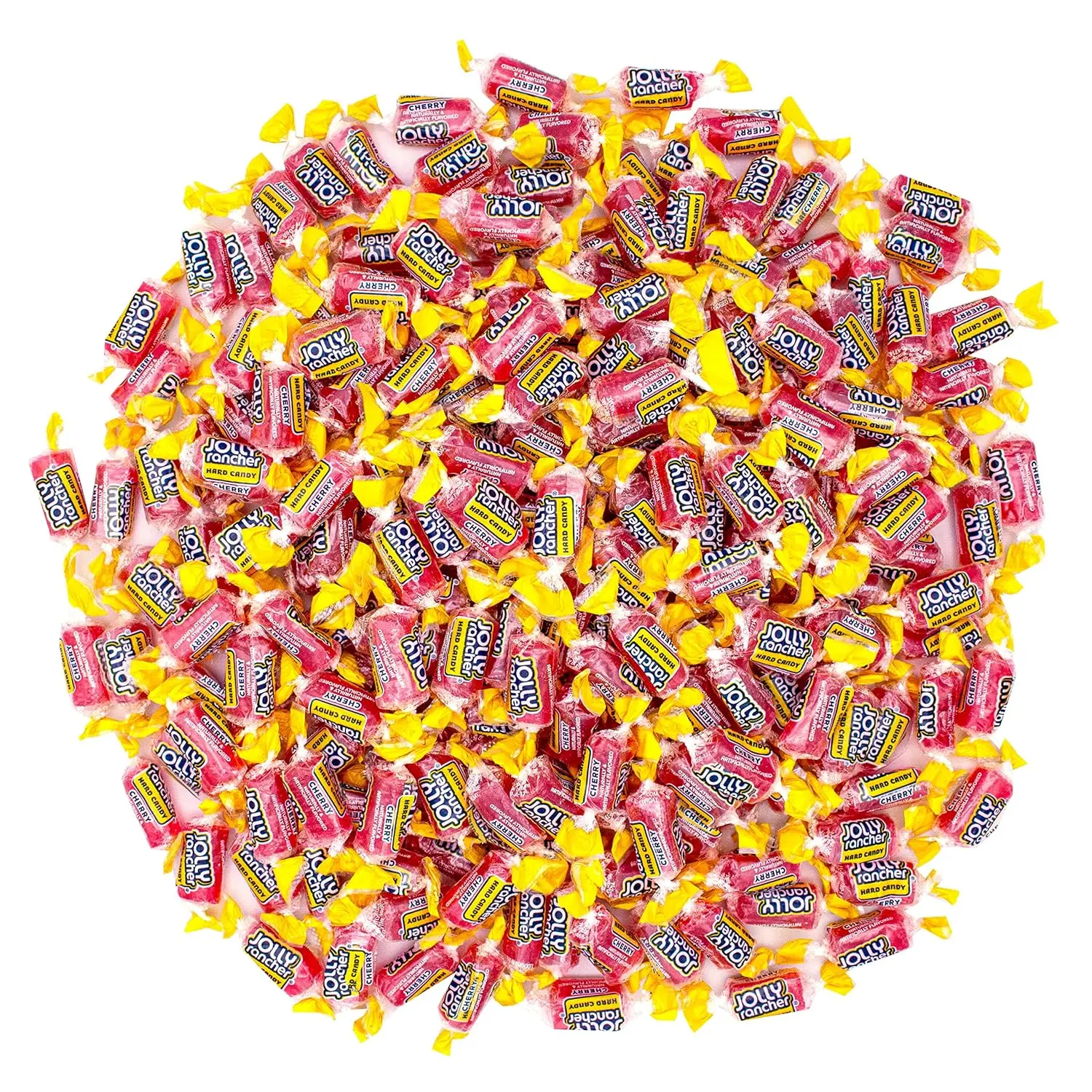 Jolly Rancher Cherry Flavor Sweet Hard Candies, GMO-Free, Individually Wrapped, Bulk Snack Pack, Snack Candy, Candy
