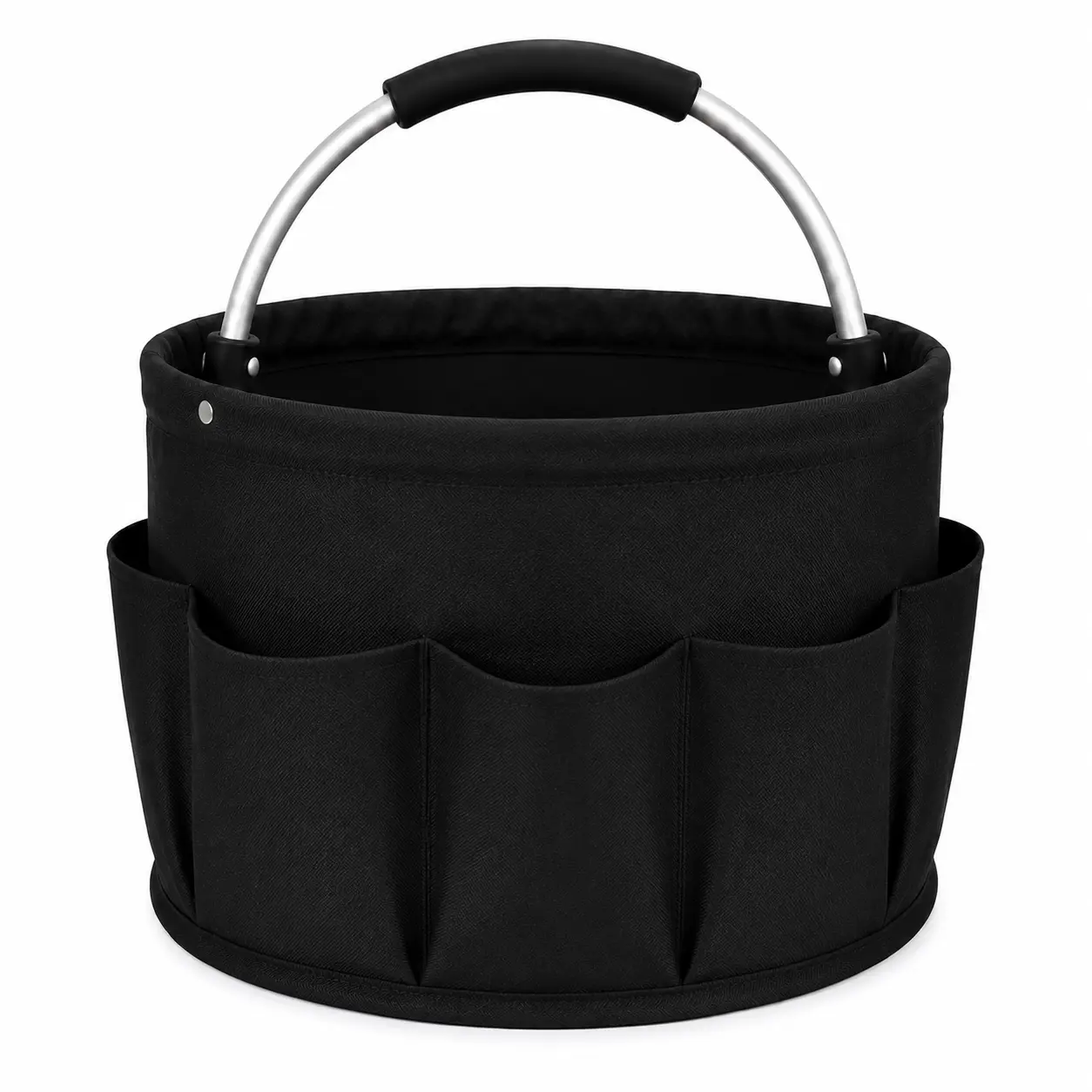 Collapsible Storage Basket with Handles, Foldable Space-Saving Carry Tote for Bathroom, Nursery, Laundry, Camping, Travel and Everyday Home Organization