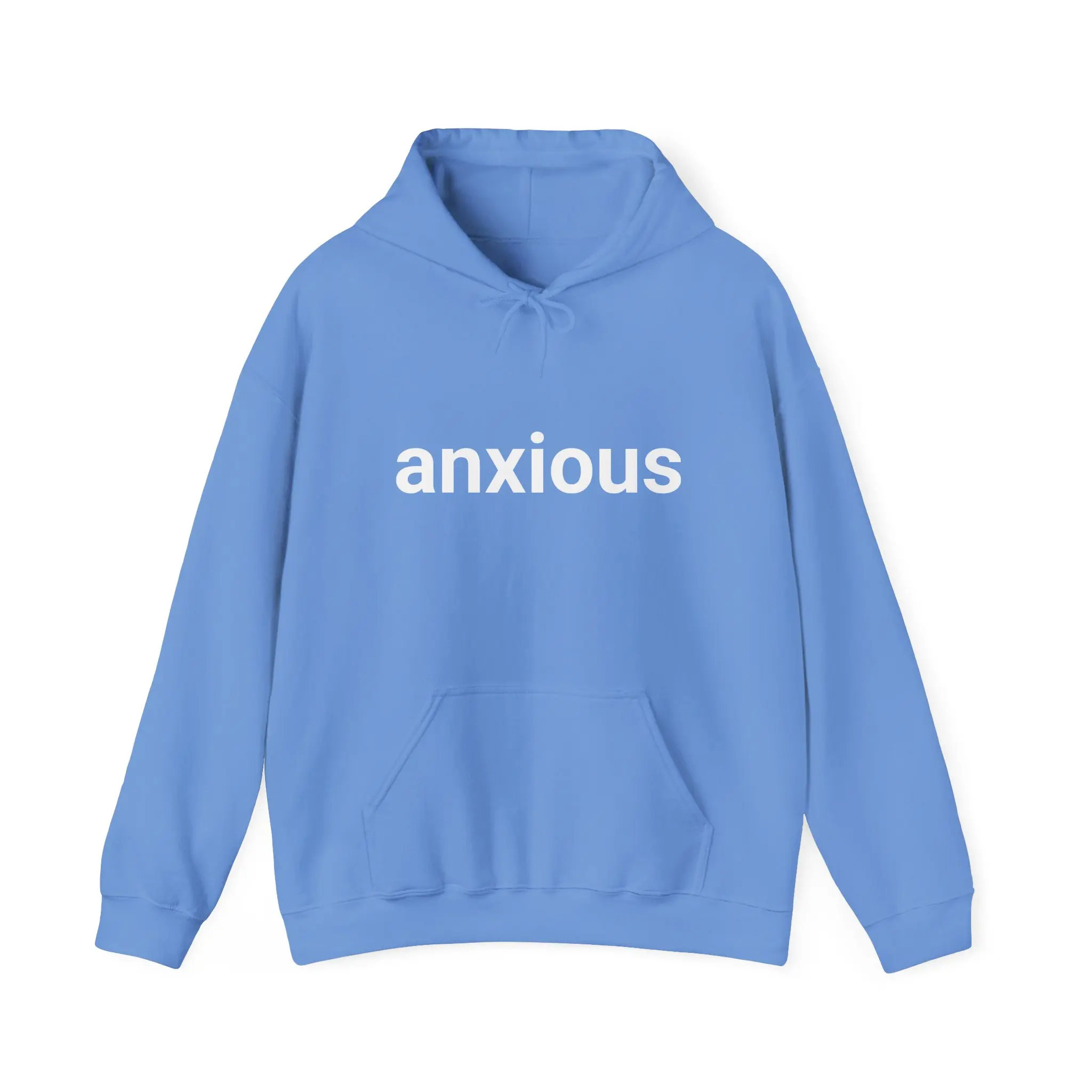 Anxious Moody Hoodie Unisex Hooded Sweatshirt, Cozy Gift for Mental Health Awareness, Stress Relief Apparel, Emotional Support