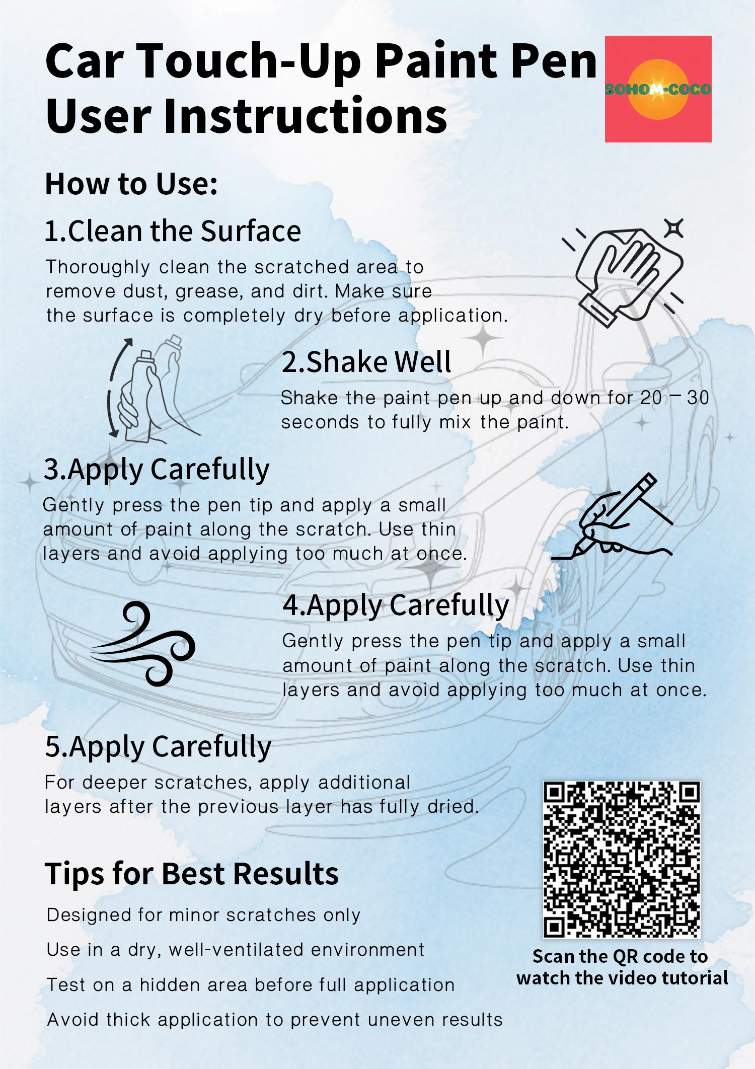 Magic Car Scratch Removal Pen – Easy DIY Auto Paint Touch-Up, Quick Scratch Repair & Gloss Restoration | Portable Car Care Essential for All Vehicles | Instantly Restore Finish in Minutes | 2026 Must-Have Auto Beauty Tool