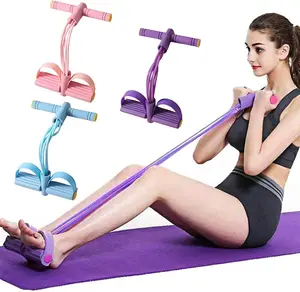 Fitness Resistance Bands Foot Ankle Puller Trainer, , Home Exercise Equipment for Strength & Body Shaping (No Yoga Mat Included)
