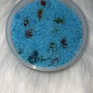 Blue Raspberry Sour Dour Bites 8oz Container Sweet Snack Vibrant Chewy Gusher Candies Tangy Sour Coating Fruity Gel Filling Fruity Flavors - Bonbon