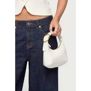 Buckle Strap Faux Leather Bag