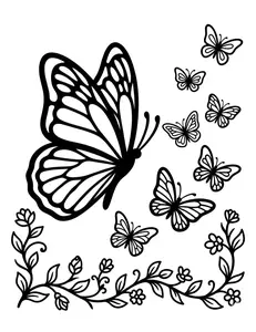 Graceful Flutter Butterfly Pressed Vinyl Paint Canvas – 8x10 DIY Paint Night Canvas | Beginner Friendly Craft Project