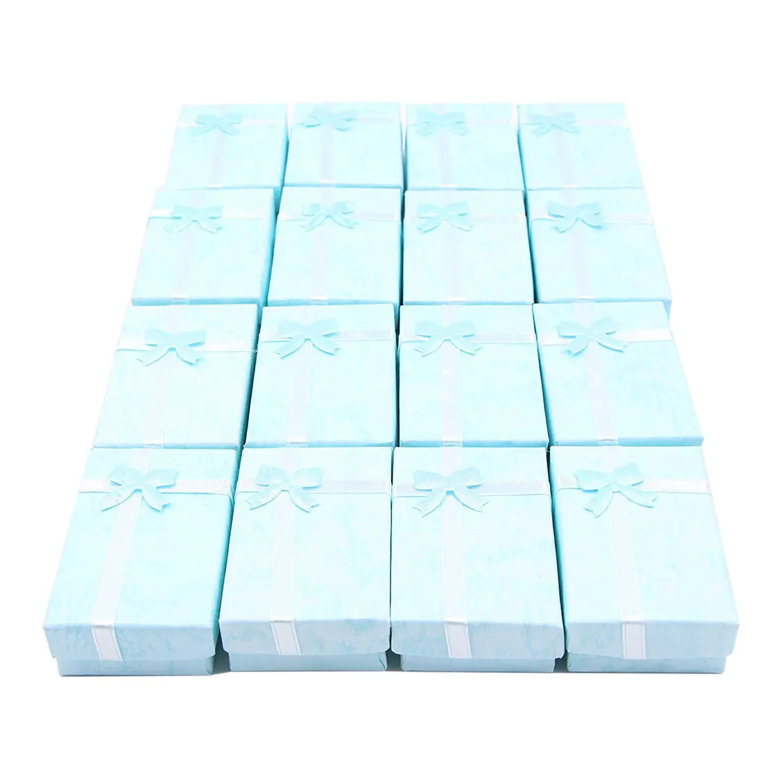 16pcs High-Quality Cardboard Jewelry Gift Boxes - 1.9x3.1x0.9in Gift Packaging for Rings, Small Watches, Necklaces (Sky Blue), 1.9 Inch X 3.1 Inch X 0.9 Inch