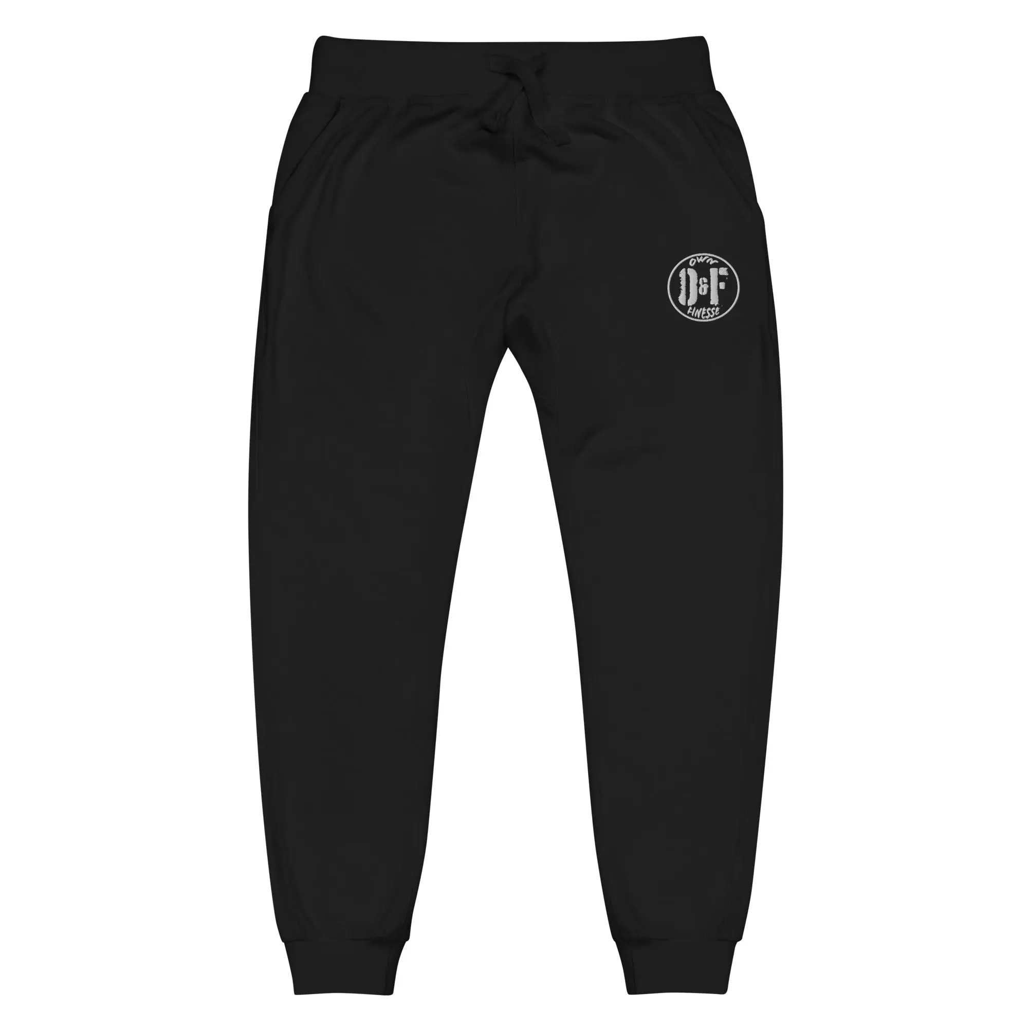 White Embroidery O&F Stamp Sweatpants (Unisex)