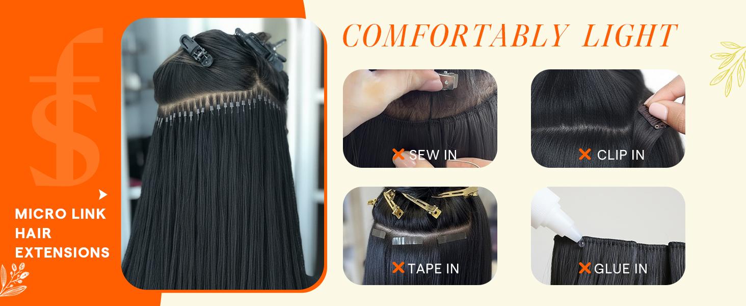 Full Shine Micro Loop Human Hair Extensions Dark Brown and Ash Brown Micro Link Hair Extensions Real Human Hair 20 Inch Straight Remy Hair 50G with 7G Micro Beads Cold Fusion Extensions