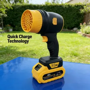 21V electric cordless leaf blower, lightweight handheld blower, used for yard cleaning, lawn care, leaf, dust, garage and window track cleaning, including battery and quick charger