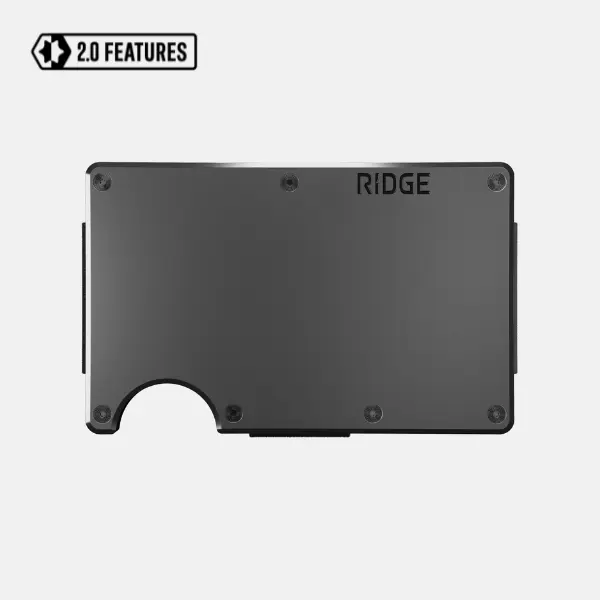 Ridge Wallet 2.0 | Slim RFID Blocking Metal Wallet | Minimalist Front Pocket Card Holder | Aluminum Titanium Carbon Fiber | Everyday Carry | Best Gift | 100K+ 5-Star Reviews