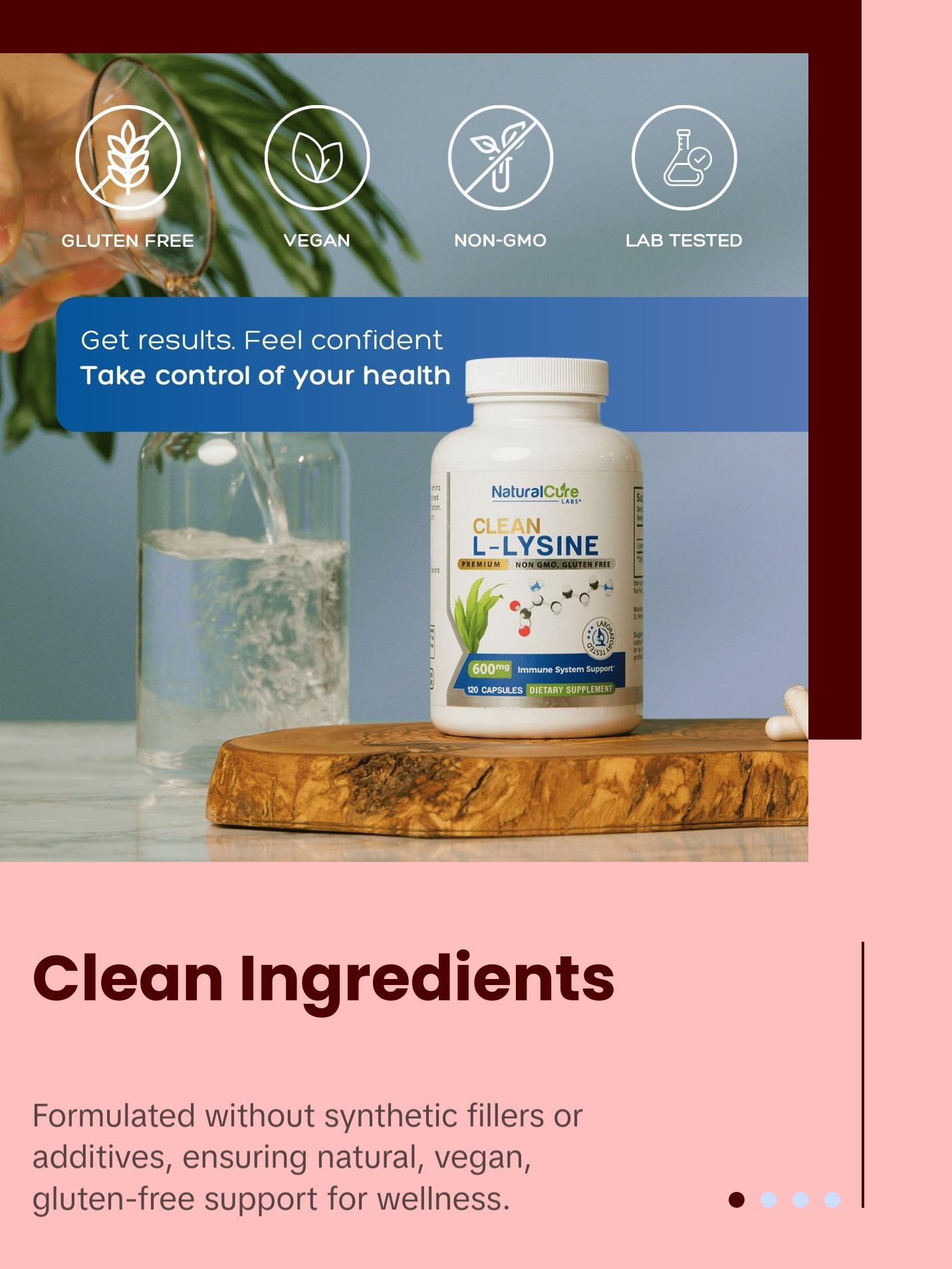 2 Bottle Combo : Clean L-Lysine & Premium Immune Support - Trusted Support for Energy, Immunity, and Recovery