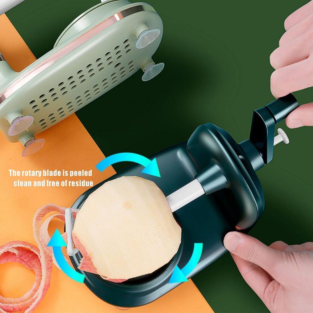 Hand Cranked Apple Peeler Machine, Manual Fruit Peeler Slicer and Rotating Kitchen Peeling Machine for Apples, Potatoes and Pears, Easy Use Kitchen Gadget for Peeling, Coring and Slicing Fruit for Baking, Snacks, Pies and Daily Food Prep
