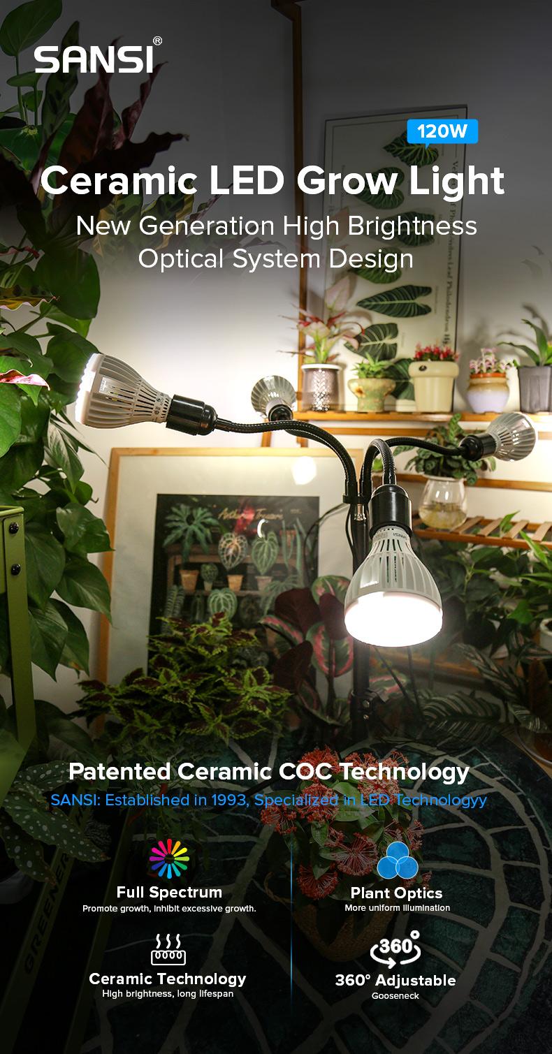 SANSI Grow Light with Adjustable Tripod Stand, Full Spectrum 700W Equiv. LED Floor Plant Light for Indoor Plants, 9000LM 4000K Daylight Grow Lamp with Replaceable Bulbs for High PPFD Growing SANSI Grow Light with Adjustable Tripod Stand, Full Spectrum 700W Equiv. LED Floor Plant Light for Indoor Plants, 9000LM 4000K Daylight Grow Lamp with Replaceable Bulbs for High PPFD Growing