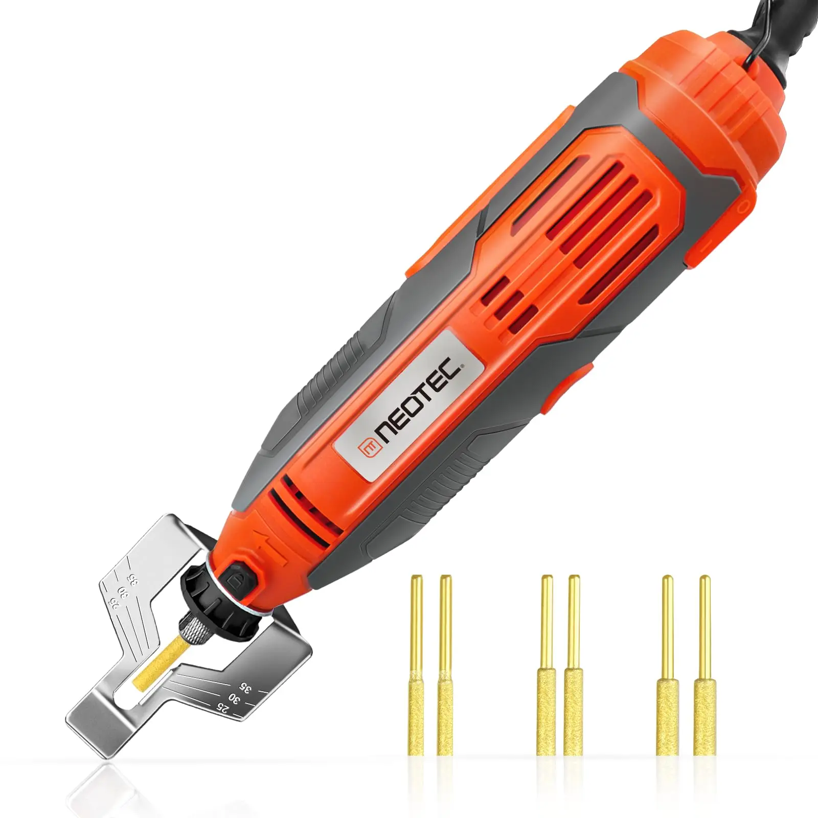 【summerfinds】NEOTEC Electric Chainsaw Sharpener Kit, 3 in 1 Chainsaw File 180W Power Chain Saw Blade Sharpener Tool Titanium