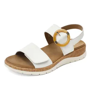 UBFEN Womens Sandals Arch Support Open Toe Walking Comfy Casual Low Wedge Summer Shoes