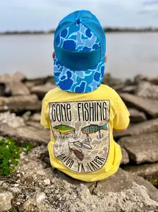 Youth & Todder Camo Gone Fishing Lures Boy's Short Sleeve Shirt, Southern Boy Co Shirt, Family Matching Outfits, Daughter And Son Tee