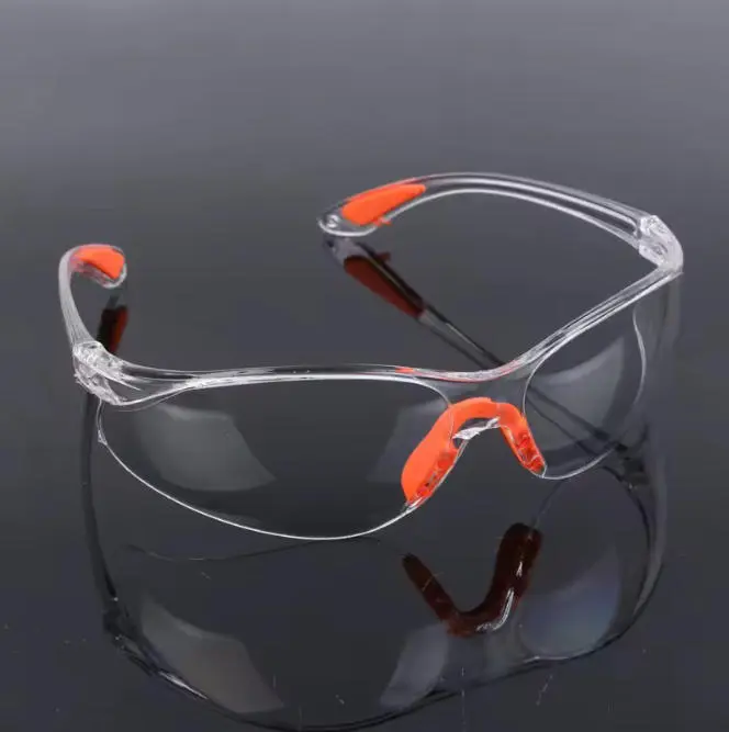 Lab Work Safety Eye Protective Glasses PC Material Anti Impact Wind Dust Proof Goggles Safety Riding Clear Glasses
