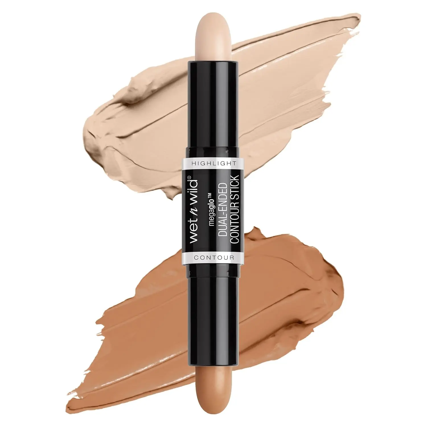 MegaGlow Dual-Ended Contour Stick in Medium/Tan: The Ultimate Cruelty-Free Sculpting and Highlighting Tool for Effortless Definition and Enhanced Facial Structure.