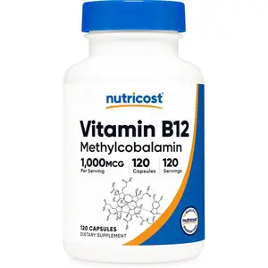Nutricost Vitamin B12 (Methylcobalamin) 1000mcg, 120 Capsules - Vegetarian, Non-GMO & Gluten Free B12 Supplement