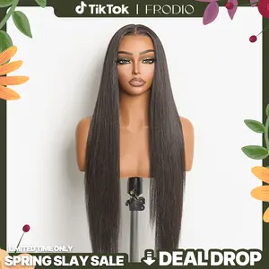 [New Arrival] [Blend]Frodio Veralux™ Blend Human Hair Easy Throw On Lace Wig Silky Straight Glueless Lace Wig Beginner Friendly