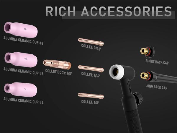 YESWELDER WP-17V-10 13ft TIG Welding Torch 150Amp | 10-25mm² Euro Connector Lift TIG Gun Fits YWM-160, MIG-140DS-PRO, FLUX-135PRO, FLUX-135MINI & ARC-125DS-PRO Welder