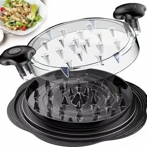 2025 Pro Chicken Shredder Tool �C Large Twist Chicken Breast Shredder with Visible Design & Anti-Slip Mat, Dishwasher Safe Meat Shredder Machine for Tacos, Buffalo Chicken Dip & Meal Prep